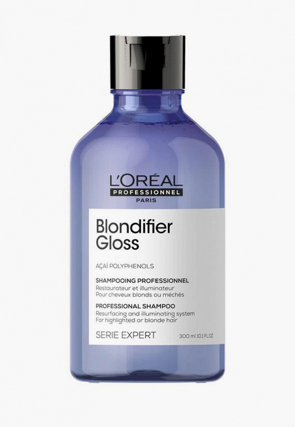 

Шампунь L'Oreal Professionnel, Прозрачный, Serie Expert Blondifier Gloss для осветленных и мелированных волос, 300 мл
