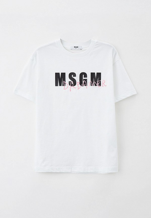 Футболка MSGM Kids белый MS027814 RTLAAM797901