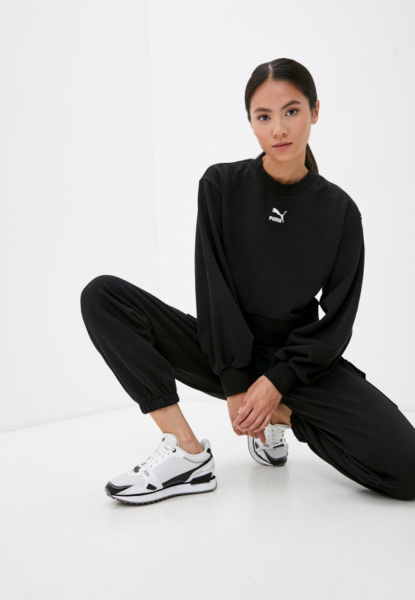 

Свитшот PUMA, Черный, Classics Puff Sleeve Crew