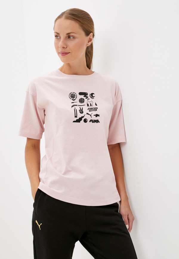

Футболка PUMA, Розовый, Downtown Graphic Tee