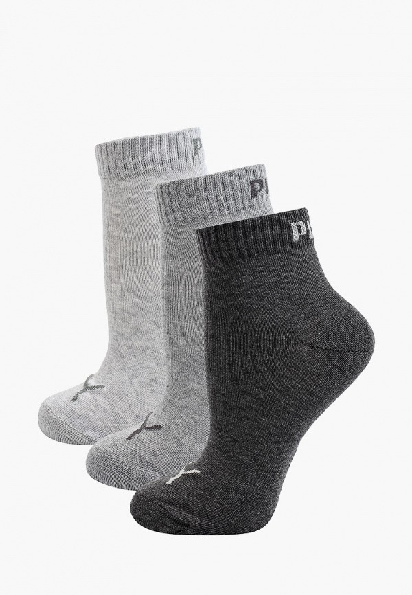 

Носки 3 пары PUMA, Серый, UNISEX QUARTER PLAIN 3P