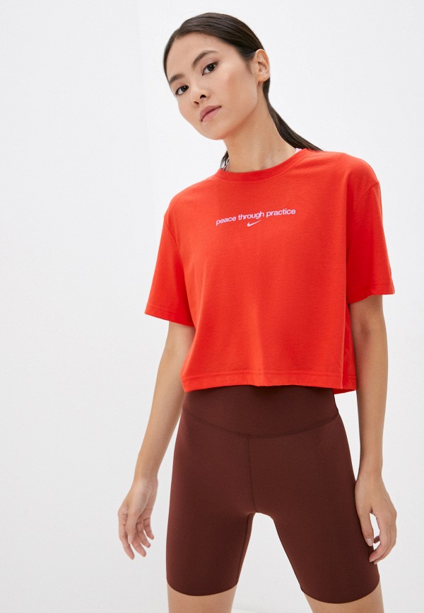 

Футболка Nike, Красный, W NK SS CROP YOGA 2