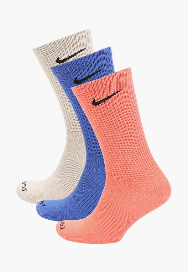 

Носки 3 пары Nike, Разноцветный, U NK EVRY PLUS LTWT CREW 3PR