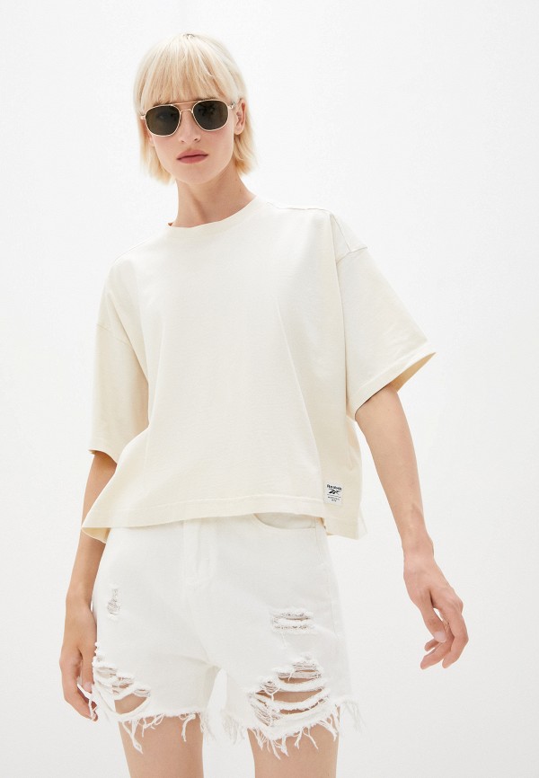 

Футболка Reebok Classic, Бежевый, CL RBK ND CROPPED T-SHIRT