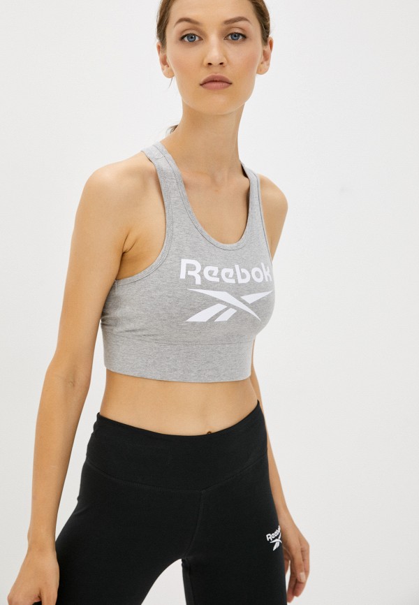 

Топ спортивный Reebok, Серый, RI BL COTTON BRALETTE