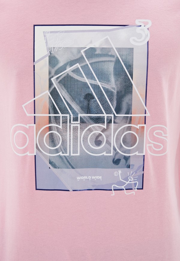 

Футболка adidas, Розовый, TBACK BOS