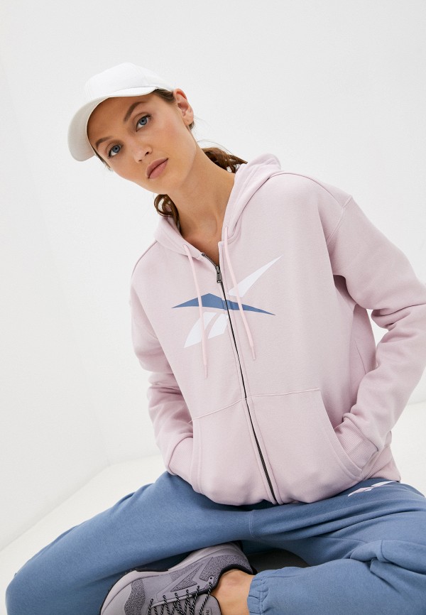 

Толстовка Reebok, Розовый, TE VECTOR FZ HOODIE