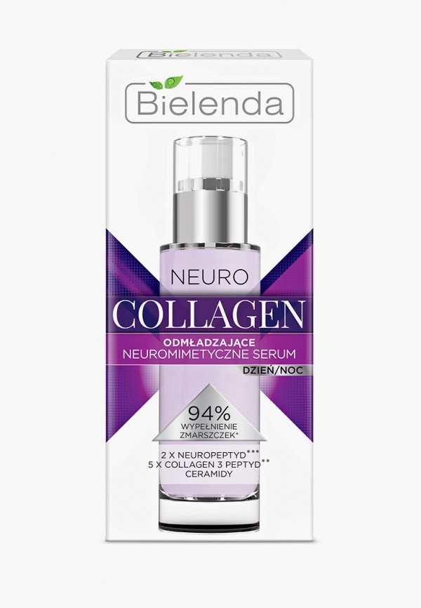 

Сыворотка для лица Bielenda, Прозрачный, NEURO COLLAGEN Пептидная дневная/ночная, 30 мл.