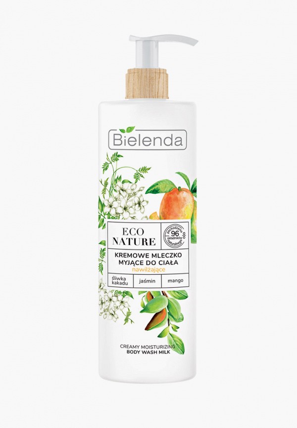 

Молочко для душа Bielenda, Прозрачный, ECO NATURE Какаду слива+Жасмин+Манго очищающее, увлажняющее, 400 ml