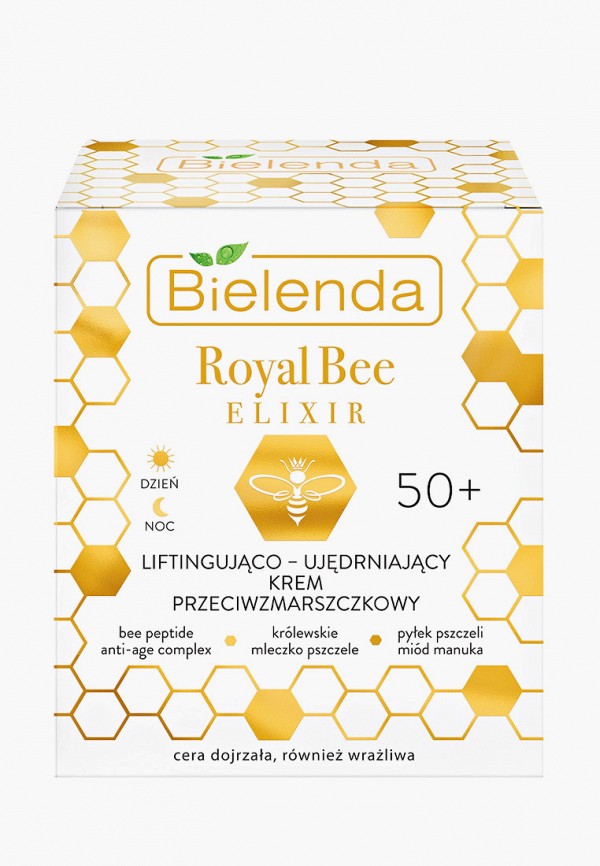 

Крем для лица Bielenda, Прозрачный, ROYAL BEE ELIXIR Подтягивающий и укрепляющий - против морщин 50+, 50мл