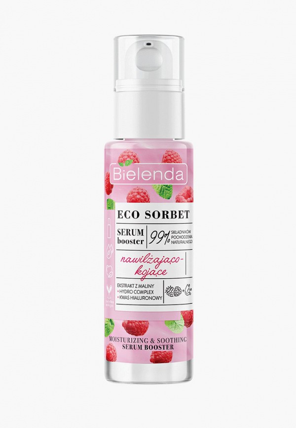 

Сыворотка для лица Bielenda, Прозрачный, ECO SORBET Raspberry увлажняющая и успокаивающая, 30 мл