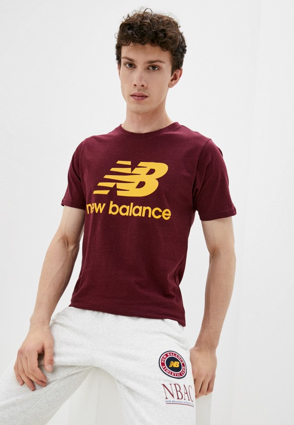 

Футболка New Balance, Бордовый, Essentials Stacked Logo Tee