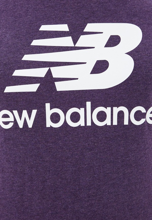 

Футболка New Balance, Фиолетовый, Essentials Stacked Logo Tee