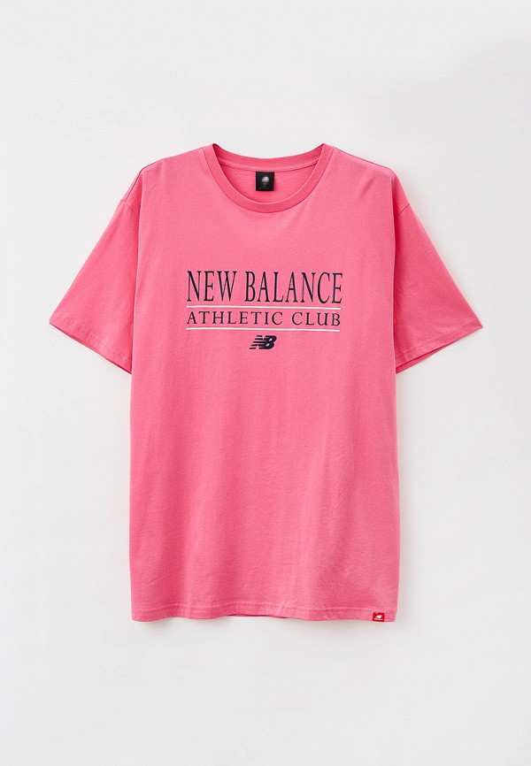 

Футболка New Balance, Розовый, NB Essentials Athletic Club Tee