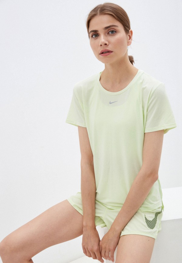 

Футболка Nike, Зеленый, W NK ONE LUXE DF SS STD TOP