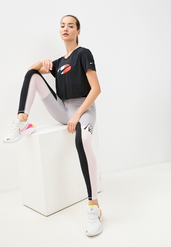 

Футболка спортивная Nike, Черный, W NK ONE DF CLRBLK SS STD CRP