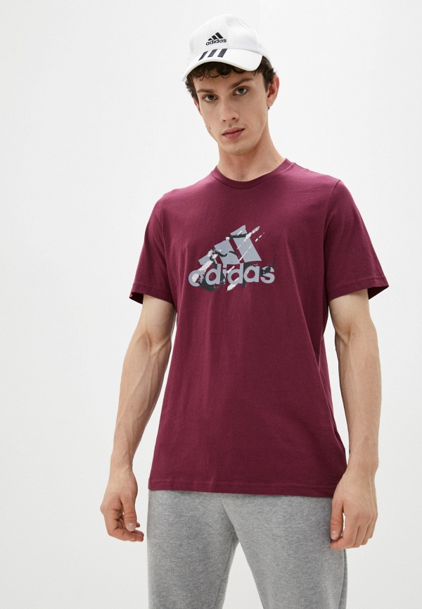 

Футболка спортивная adidas, Бордовый, RR SS