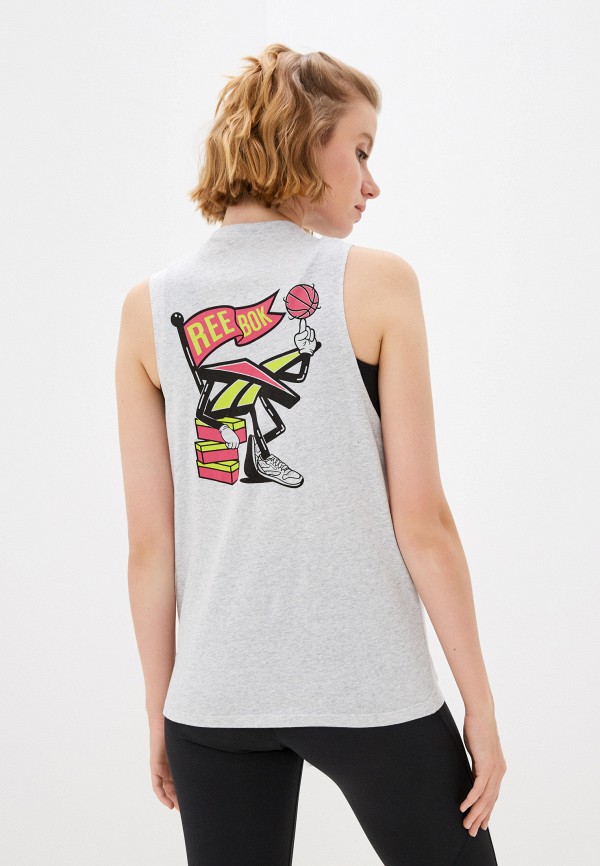 

Майка спортивная Reebok, Серый, TE MU GRAPHIC TANK-QUIRKY