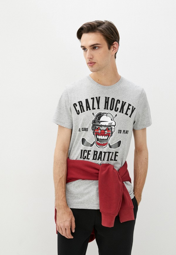 

Футболка Atributika & Club™, Серый, Crazy Hockey