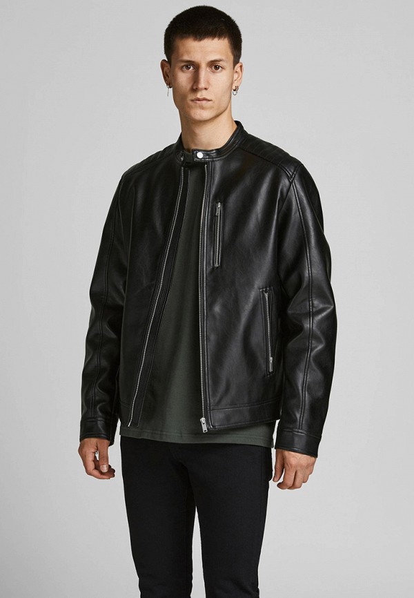 

Куртка кожаная Jack & Jones, Черный