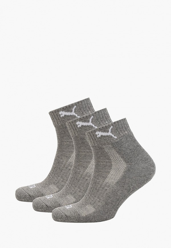 

Носки 3 пары PUMA, Серый, CUSHIONED QUARTER 3P UNISEX