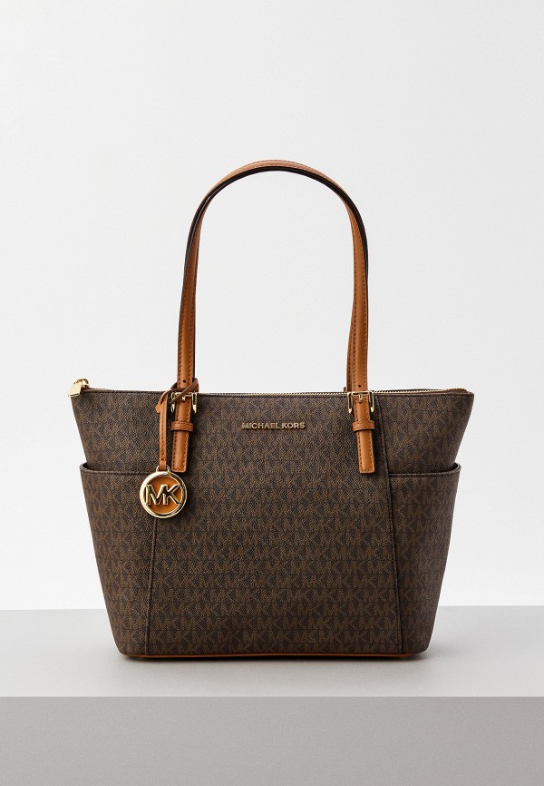 

Сумка и брелок Michael Michael Kors, Коричневый, JET SET ITEM