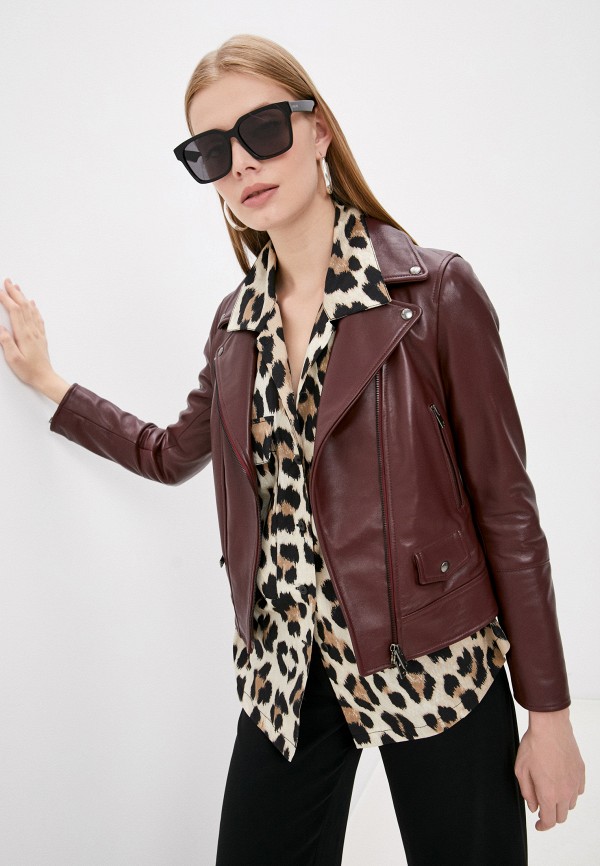 

Куртка кожаная Blouson, Бордовый, H CHIODO