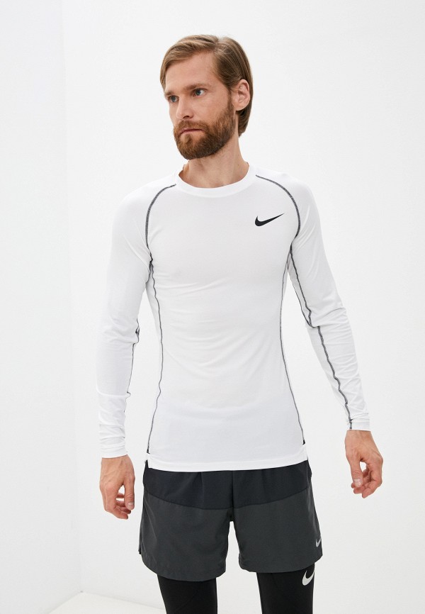 Лонгслив компрессионный Nike белого цвета