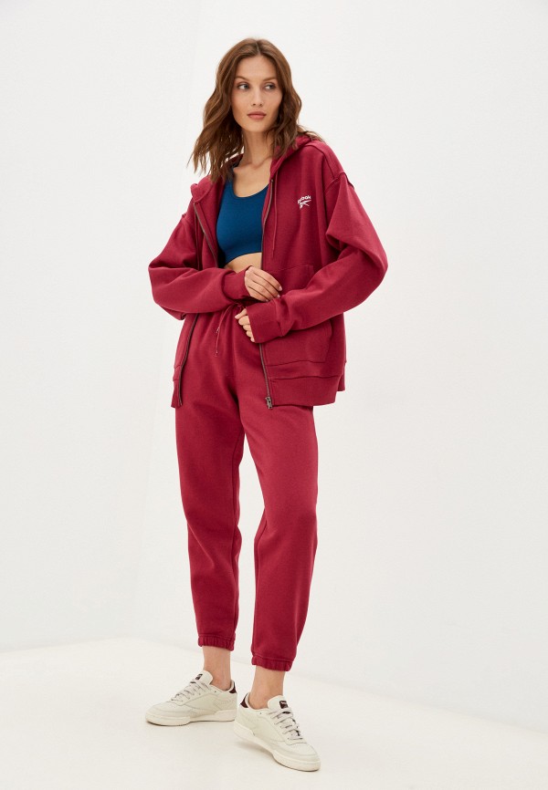 

Толстовка Reebok, Бордовый, TE FLEECE FULL ZIP IN