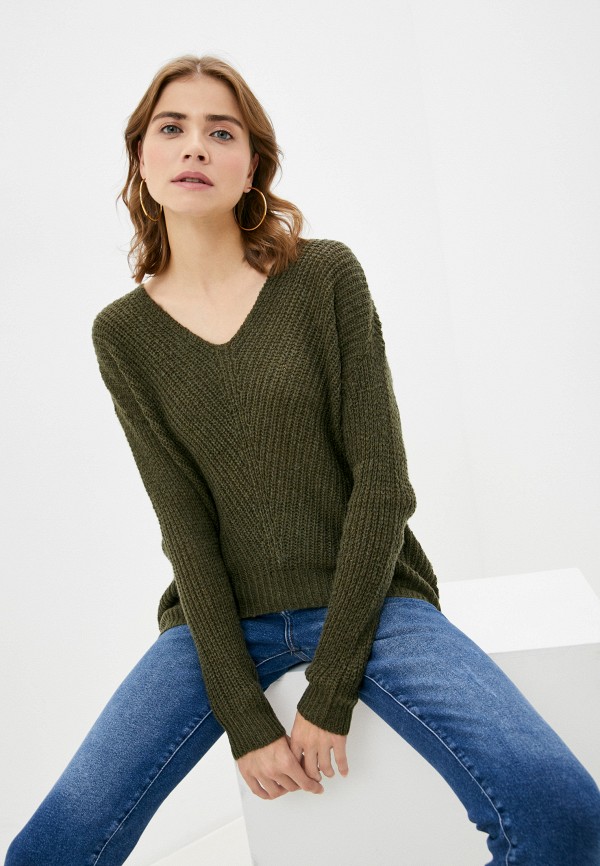 Пуловер Jacqueline de Yong хаки 15208245 RTLAAN959901