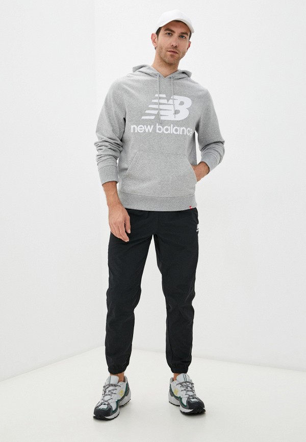

Худи New Balance, Серый, NB Essentials Stacked Logo Po Hoodie