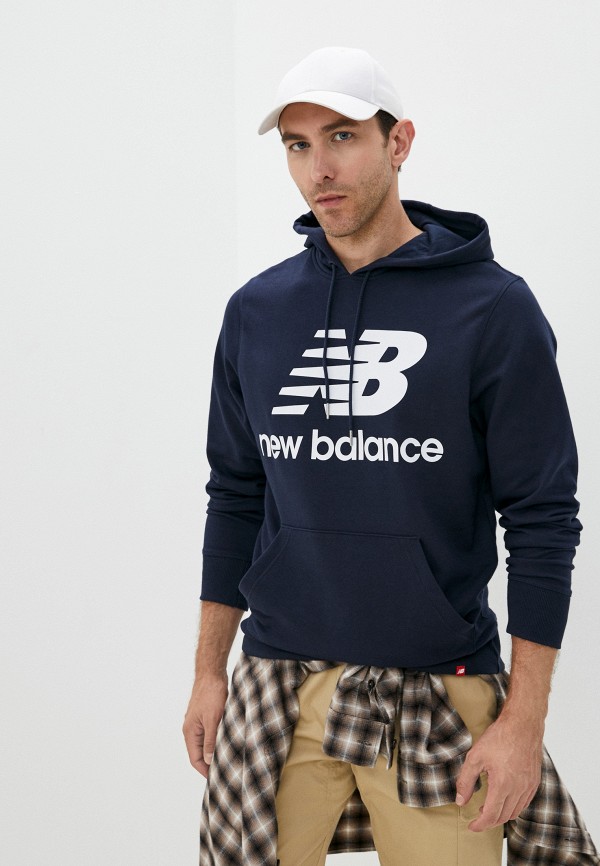 

Худи New Balance, Синий, NB Essentials Stacked Logo Po Hoodie