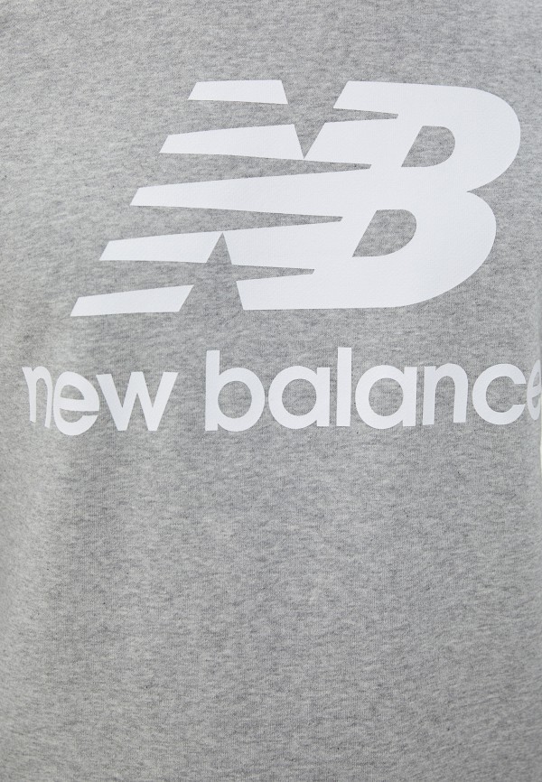 

Свитшот New Balance, Серый, NB Essentials Stacked Logo Crew