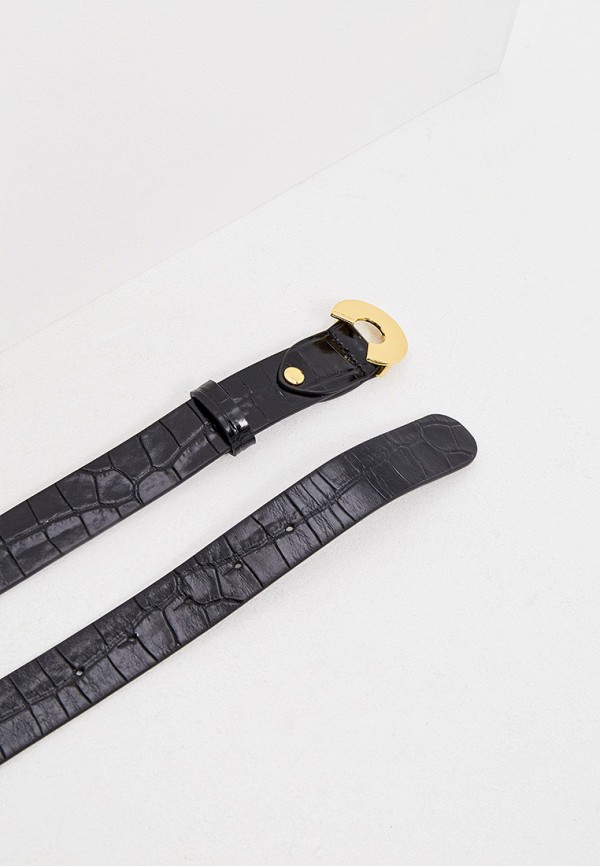 

Ремень Coccinelle, Черный, LOGO C CROCO SHINY SOFT
