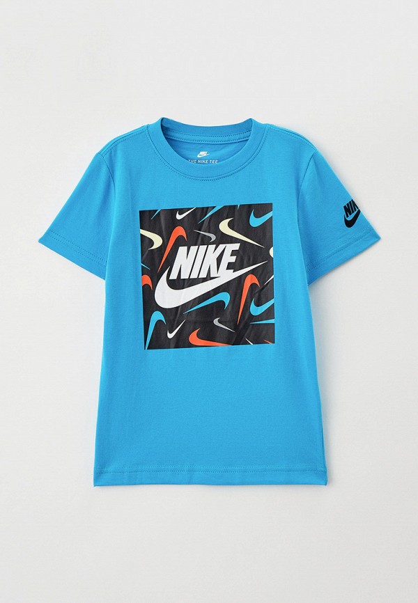 

Футболка Nike, Голубой, NKB PRINT HOOK TEE