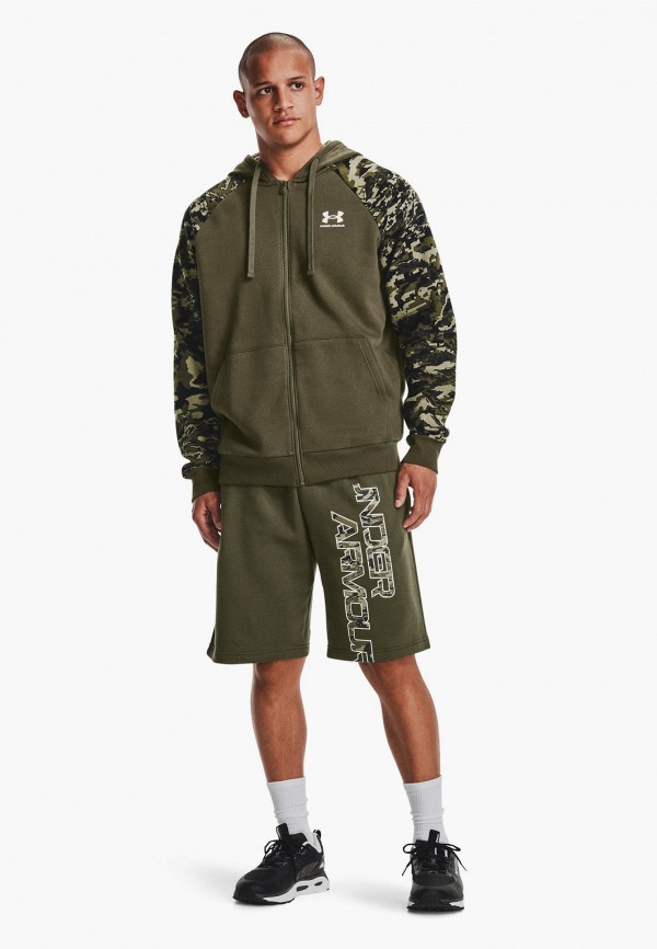 

Толстовка Under Armour, Хаки, UA RIVAL FLC CAMO SCRIPT FZ