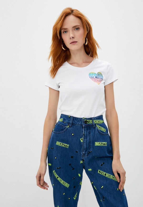 

Футболка Love Moschino, Белый, Love Moschino RTLAAO333301