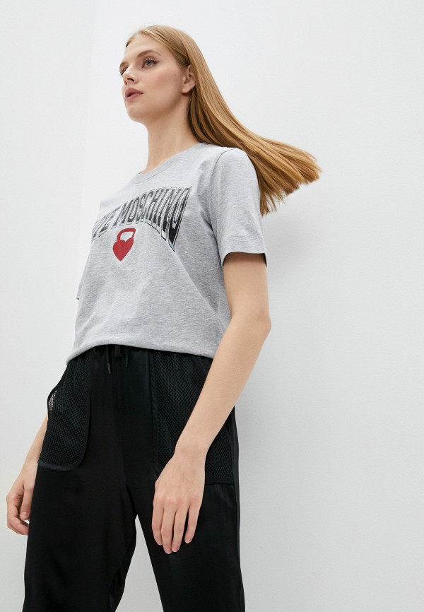 

Футболка Love Moschino, Серый, Love Moschino RTLAAO333801
