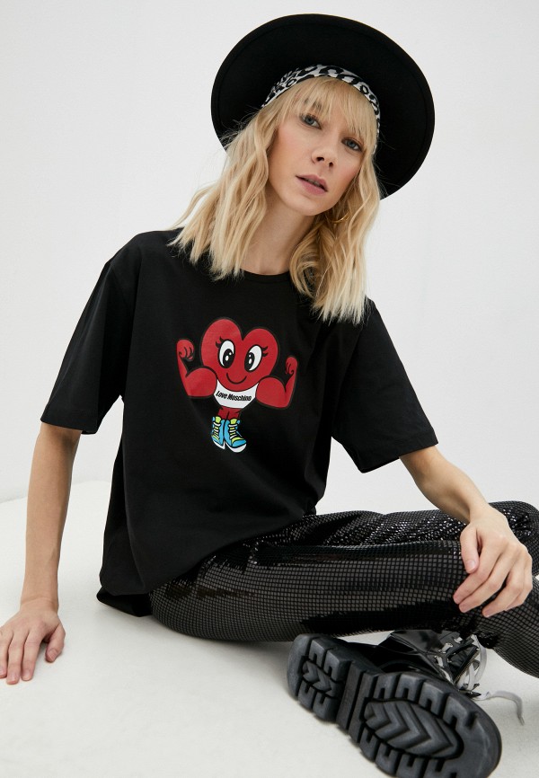 

Футболка Love Moschino, Черный, Love Moschino RTLAAO336301