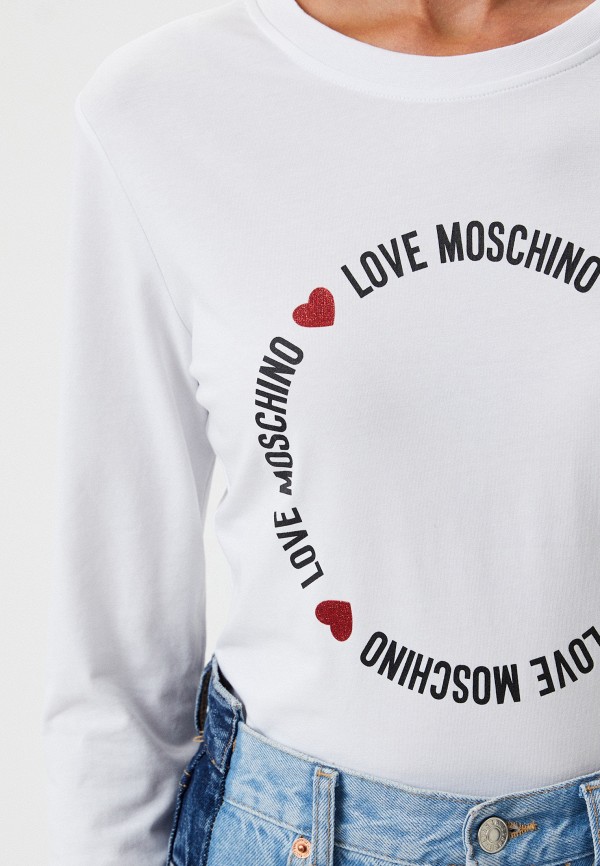 Лонгслив Love Moschino белый, размер 40, фото 4