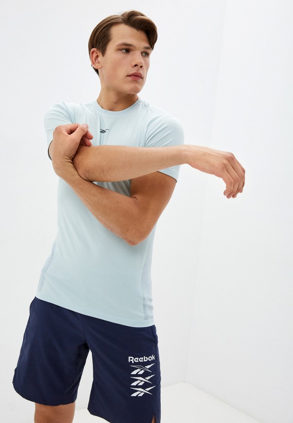 

Футболка спортивная Reebok, Голубой, UBF MYOKNIT SS