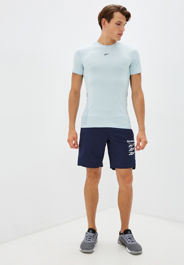 

Футболка спортивная Reebok, Голубой, UBF MYOKNIT SS