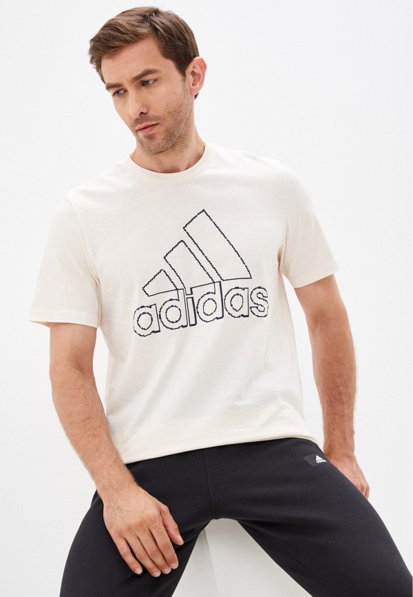 

Футболка adidas, Бежевый, DESKTOP ICON T