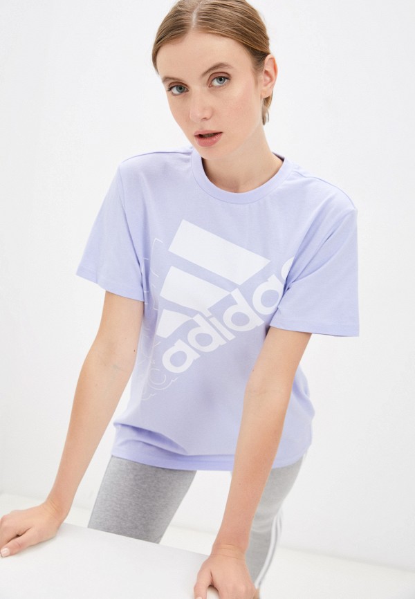 

Футболка adidas, Фиолетовый, W Q3 BLUV BL T