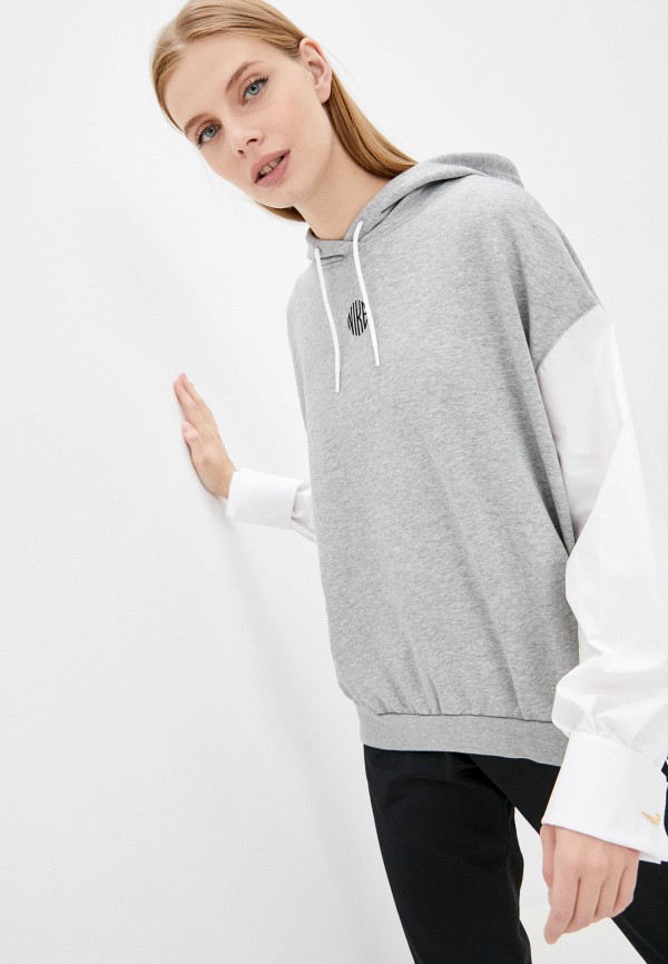 

Худи Nike, Серый, W NSW ICN CLSH FLC GX HOODIE