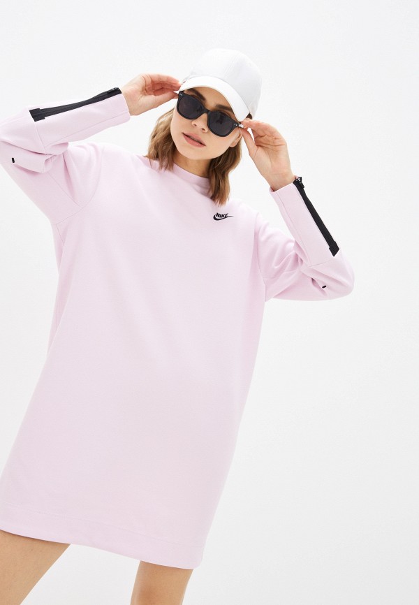 

Платье Nike, Фиолетовый, W NSW TCH FLC ESSNTL LS DRSS