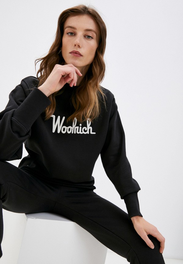 Свитшот Woolrich черный CFWWSW0067FRUT2810 RTLAAO854601