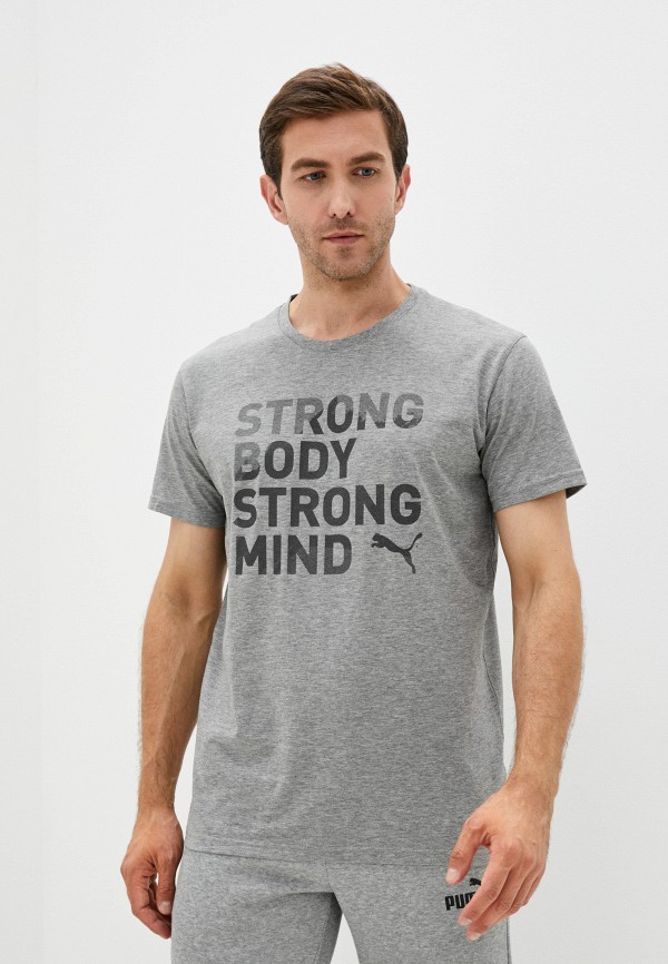 

Футболка спортивная PUMA, Серый, PERFORMANCE SLOGAN SS TEE