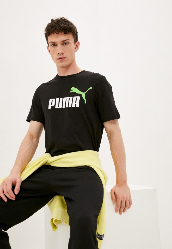 

Футболка PUMA, Черный, ESS+ 2 Col Logo Tee