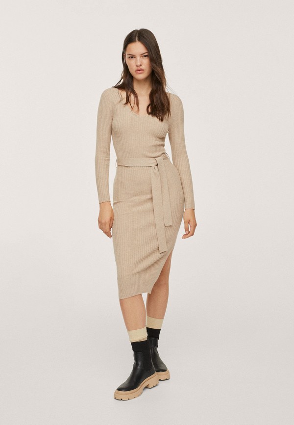 

Платье Mango, Бежевый, Mango RTLAAO975001